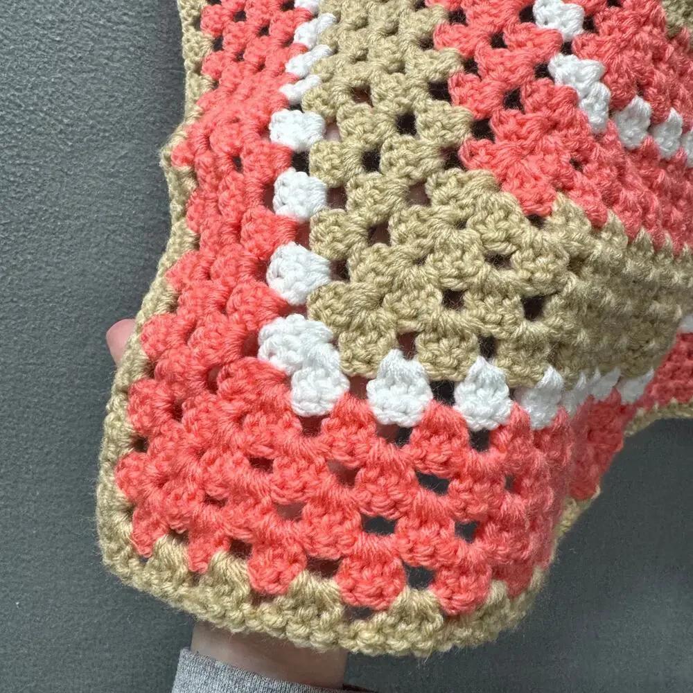 UNISEX‎ Baby Blanket Handmade Classic Retro Look Afghan NWOT STYLE #1166